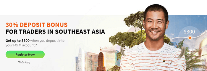 ForexTime (FXTM) Southeast Asia 30% Deposit Bonus