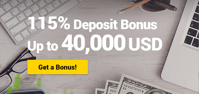 115% Deposit Bonus (Up to $40000) - JustForex