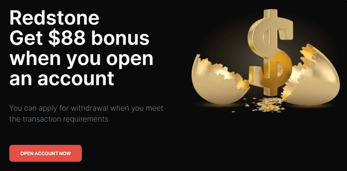 RedstoneFx $88 No Deposit Bonus