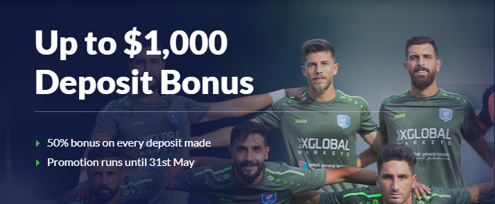 50% Deposit Bonus (up to $1000) - XGlobal